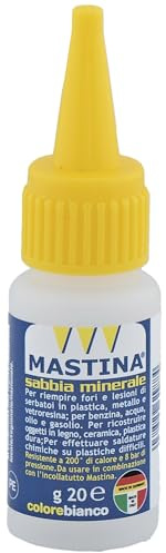 Mastina Sabbia Minerale per Riparazioni, Ricostruzione parti mancanti, Ripristino Fori e Lesioni (Bianco, 20g)