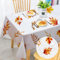 Tischdecke Abwaschbar Rechteckig 110x140cm Tischdecke Outdoor Wetterfest Ahornblatt Tischtuch Wasserdicht Schmutzabweisend Gartentischdecke für Esszimmer, Küche, Parteien, Hochzeiten oder Haushalt