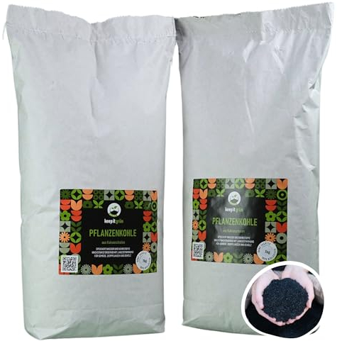 reine Pflanzenkohle - 14kg (47l) | hochwertige Premium Qualität ohne Zusätze | optimale Körnung | Biokohle - Biochar | natürlicher Bodenverbesserer für Garten, Trenntoilette, Tierstall & Terra Preta