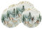4 Stück Aquarell Rentier Baum Weihnachten Runde Platzsets, Weihnachtliches Tischset Bankett Tischsets Platzdeckchen Küche Party Deko, Waschbar Platzdeckchen