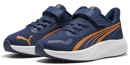 PUMA Pounce LITE AC+ PS Sneaker, Persian Blue-Orange GLO White, 11.5 UK Child