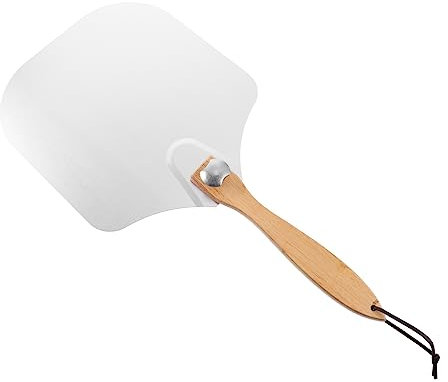 Cabilock Pala Para Pizza Inoxidable Con Mango De Madera Fácil De Usar Para Barbacoa