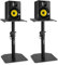 Vonyx Conjunto de monitores de Estudio Activos SMN30B con Soportes de Mesa SMS10, Amplificador Integrado, Control de Graves y Agudos, Regulables hasta 49,5 cm
