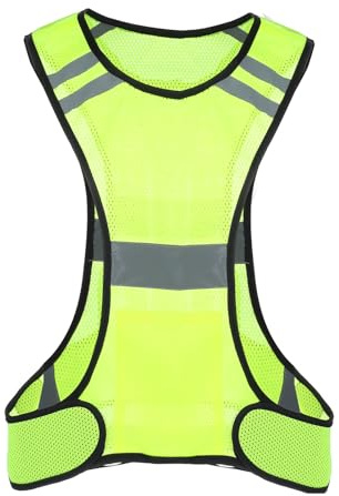 Ptwola Reflective Running Vest High Visibility Running Gear with Large Pocket Night Lightweight Reflective Safety Vest for Women Men Kids Biking Cycling Riding Walking Motorcycle Construction Workers