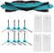 Kit de accesorios para Cecotec para Conga 1690 1890 2090 2290 panorámico 2690 Robot Partes de repuesto 4 filtro 1 cepillo de rodillo 8 cepillos laterales