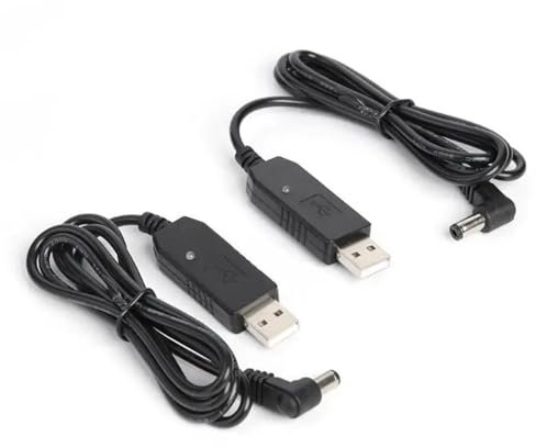 JXCHSWOU Cable de carga USB de 5 V a 9 V for radio UV-5R, UV-82, UV-8D, BF-9700 y UV-6R, accesorios for cargador de batería de escritorio.