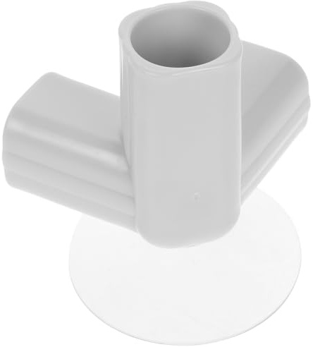 T‑Stück für Laufstall 22mm, 3‑Wege‑Verbinder aus Edelstahl | Innenbereich, Dreiecksbasis mit Saugnapf, für Babygitter und Spielzaunrahmen, 1 Stück