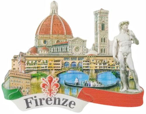 Florence Italy 3D Polyresin Refrigerator Magnet, Renaissance City Landmark Travel Souvenir Fridge Magnet for Home Kitchen Decor, for Travel Enthusiasts & Art Lovers