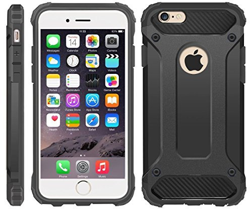iPro Accessories iPhone 6 Case, iPhone 6S Cover, Military-Duty Case - Impact Resistant Hybrid Heavy Duty [armor case] Dual Layer Armor Hard Plastic And Bumper Protective [SHOCKPROOF] Case (BLACK)