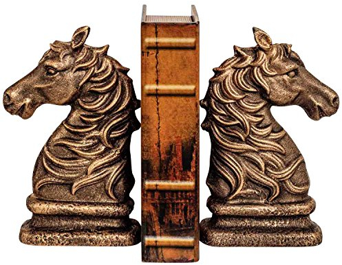 aubaho 2 Buchstützen Buchständer Pferd Figur Skulptur Eisen 24cm Antik-Stil