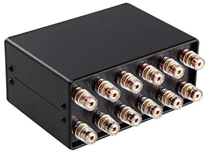 Nobsound Stereo 2(1)-IN-1(2)-Out Amplifier/Speaker Banana Female Audio Splitter/Switcher Passive Selector