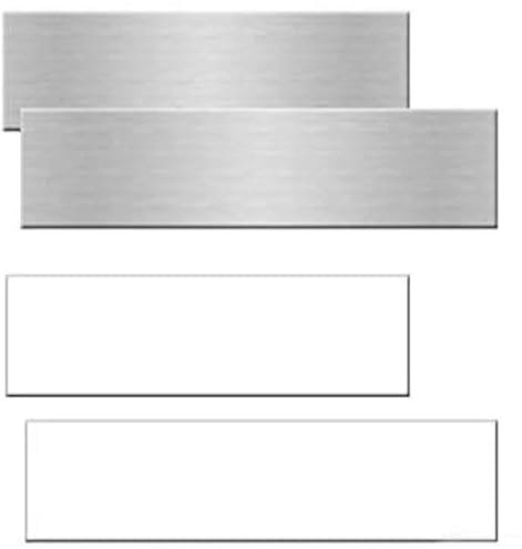 Aluminium-Büro-Namensschilder, blanko, Sublimationsschilder, Weiß, 10 Stück (10 x 2)