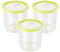 Rosenstein & Söhne Vakuum Vorratsdosen: Runde Vakuumierdose mit 1 Liter Volumen, 14,2 x 12,3 cm, 3er-Set (Vakuum Vorratsbehälter, Frischhaltedose, Vakuumbeutel)