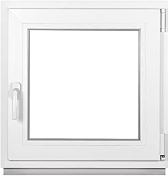 Framex Premium Kellerfenster - Kunststofffenster Weiß BxH 800 x 800 mm - Garagenfenster/Gartenhaus Fenster BxH 80 x 80 cm 2-fach Verglast - Din Rechts-Funktion Dreh Kipp Fenster-Alle Größen