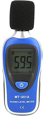 Dezibel Messgerät, MT-901A LCD Digital Schallpegelmesser, Messbereich 30-130 dB Schallpegelmessgerät, dB Messergerät Geräuschdetektor Tester