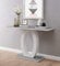 Furniturebox UK Console Table - Giovani Modern Small Slim Sized Side Table with A Beautiful High Gloss Finish - Perfect For Living Room, Hallway, Sofa Side (Grey/White Console Table)