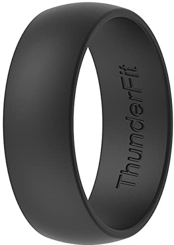 ThunderFit Unisex Silicone Wedding Rings, Rubber Engagement Bands, Variety Multipack 1,4,7, 9.5 - 10 (20.20mm), Silicone, No Gemstone