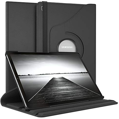 EAZY CASE - Custodia per Samsung Galaxy Tab S5e tablet Cover protettiva Smart Cover Supporto rotante Astuccio pieghevole 360° girevole con funzione stand Similpelle Nero