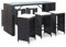 vidaXL Gartenbar Set 7-TLG. mit Auflagen Theke Bar Tresen Gartentheke Bartisch Stehtisch Barhocker Barstuhl Gartenmöbel Poly Rattan Schwarz