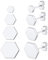 Richsteel Edelstahl 4 Paar Ohrstecker Set Hexagon Ohrstecker Punk Ohrstecker mit Geschenkebox für Weihnachten Valentinstag