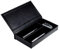 DELMON VARONE - Personalisierbarer Ablagekasten mit Deckel Premium Leder Cambridge schwarz - Stiftablage für Kugelschreiber, Füller & Schreibutensilien - Schreibgeräteetui mit 3 Fächer edel & elegant