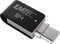 EMTEC Clé USB 64 Go Dual T260C Mobile&Go -Clef USB 3.2 Pivotante -USB Stick Dual USB-A/USB-C -Système d'Accroche Pivotant à 360°- Vitesse de Lecture 180MB/s Max - Vitesse d'Écriture 15MB/s Max - EMTEC