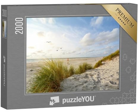 puzzleYOU: Puzzle 2000 Teile „Landschaft mit Strand und Sanddünen, Jütland, Dänemark“ – aus der Puzzle-Kollektion Rügen, Usedom