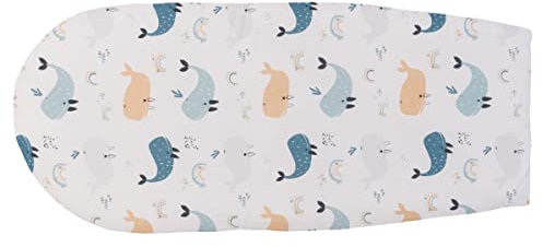 ULLENBOOM ® Einlage für Babynestchen 35 x 75 cm Wale (Made in EU) - bequeme Polsterung für das ULLENBOOM ® Babynestchen (Cocoon), aus Baumwolle & Polyester, bis 30 °C waschbar