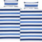 REDBEST Bettwäsche-Set Streifen Sparpaket 4-TLG. Renforcé hellblau-dunkelblau-weiß Größe 40x80 cm / 135x200 cm - strapazierstark, anschmiegsam, mit Reißverschluss