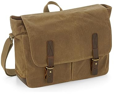 Quadra Heritage Waxed Canvas Messenger - Desert Sand