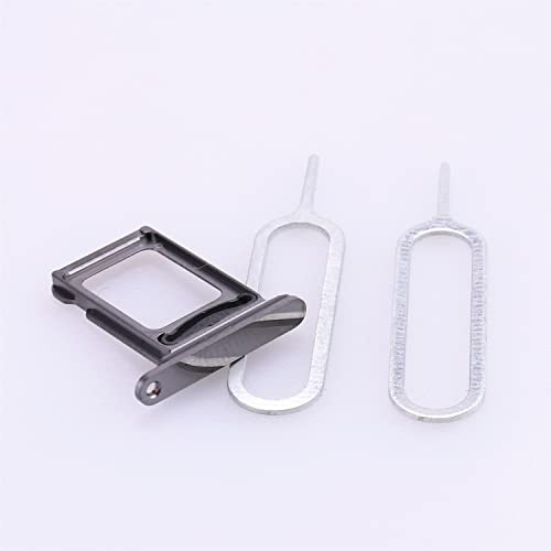 Für iPhone 13/13 Pro Max SIM-Kartenfach Slot Halter Ersatz, (Dual Card Version) mit wasserdichtem Gummidichtungsring + SIM-Kartenfach offener Auswurfstift Graphit