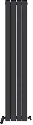 iBathUK Apex Tall Vertical Radiator, Double Flat Panel Radiators, 1600x306mm Slim Radiator, Wall Mounted for Bathroom,Kitchen,Living Room- Anthracite