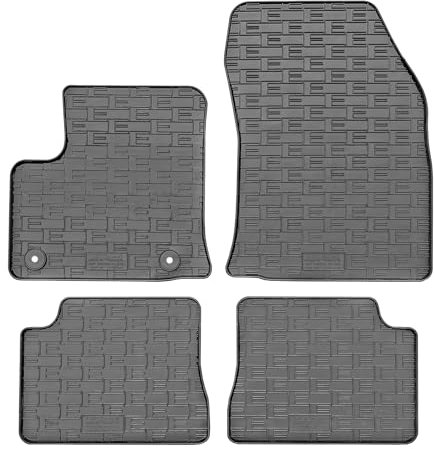 CIKCAR Satz Gummimatten kompatibel mit Jeep Avenger (Electric) 2023- & Fiat 600e 2023- & Alfa Romeo Junior (Electric) 2024- (4-teilig + Montagesystem)
