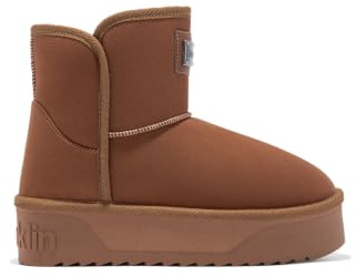 D.Franklin Stivali Australiani da Donna Nordic V.2 Basic Low in Marrone Cammello - Stivali da Donna - Moda Casual - Taglia (36) - Modello nordic-v2-basic