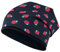 Mädchen Mütze Beanie Übergangsmütze Erdbeeren Blumen Frühling Herbst, Größe: 50/52, Farbe: Dunkelblau
