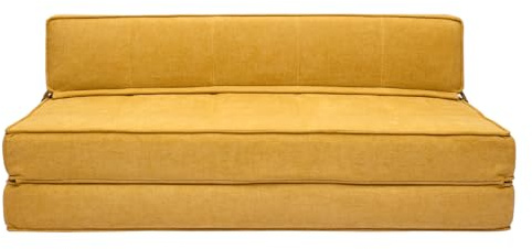 Miliboo Katy Sessel, 2-Sitzer, Stoff, Senfgelb