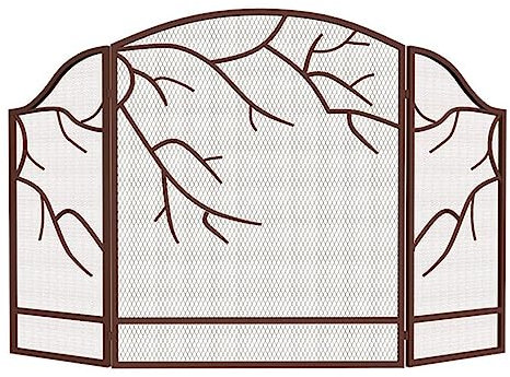 Decorative Fireplace Fireplace Screen Floor-standing Fire Fence Foldable Indoor Fireplace Screen Living Room Fireplace Fire Partition Fireplace Covers Decorative (Color : A) (B)