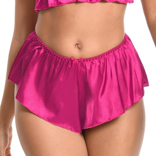 Satini Culotte Francese Raso Svasata, Rosa Fucsia, M
