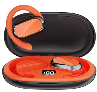 Open Ear Kopfhörer Bluetooth kabellos Sport Luftleitung Sportkopfhörer schnurlos Ohrhörer mit Ohrbügel Air Bone Conduction Headphones Knochenschall Headset Wireless Earbuds für Joggen Laufen Radfahren