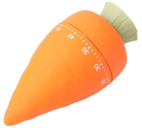 TOPBATHY Minuteur De Cuisine en Forme De Carotte - Rappel De Cuisson Accessoires De Pâtisserie sans Piles Idéal pour Les Étudiants