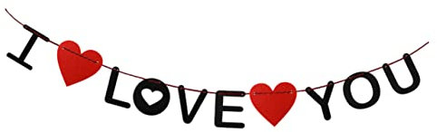 Ciieeo Valentinstag-banner „ich Liebe Dich“ mit Buchstaben Aus Sackleinen Wimpelkette für Verlobungsfeier