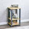 Kesper | Regal, Material: MDF, Maße: B 34 x T 29 x H 58,5 cm, Farbe: Somona Eiche Dekor, Grau | 18450