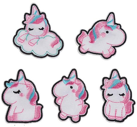 10 Stück Textilsticker selbstklebend, Textile Woven Sticker, Niedlich DIY Kleidung Patches Aufkleber, Einschulung Deko für DIY,Applikation Flicken Zum Aufbügeln, Denim Patches,Patch Sticker Kleidung