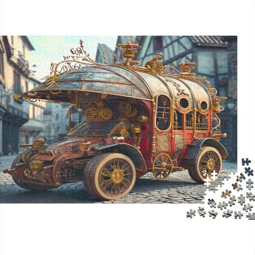Antique Auto 1000 Stück Puzzles Steampunk Ästhetik Stress Abbauen Familien-Puzzlespiel Kräftigen Farben Schöne Geschenkverpackung Lernspiel Spielzeug Geschenk Premium Quality 1000pcs (75x50cm)