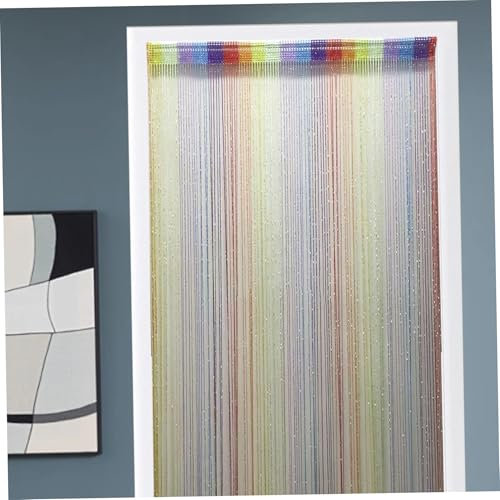 AOpghY Beaded Door Curtain Tassel Hanging Rainbow Color Curtain Lightweight Shiny Beads Screen Decorative Fly String Curtains for Doorways Wedding Party 39.4 * 78.7inch String Doorway Curtains