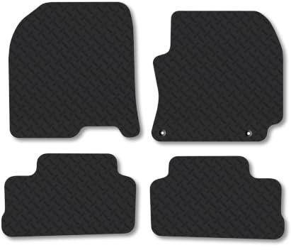 Fits Hyundai Kona (2017-2023) 5mm Rubber Car Mats | Heavy Duty Rubber Tailored Fit Floor Mats Full Coverage Durable Waterproof Accessories Easy Clean Anti Slip Made in the UK