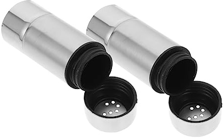 VINTORKY 2pcs Salt Pepper Mason Jars Spice Shaker Dispenser Storage Jars Canisters