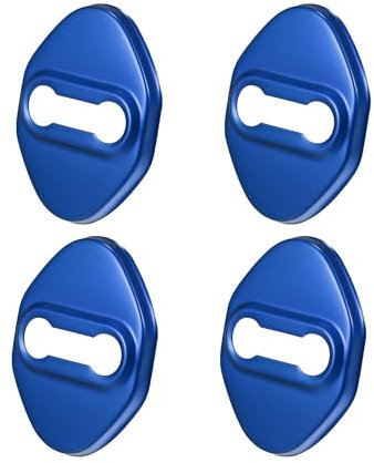 KBDDM Protecteur De Serrure De Porte De Voiture pour Nissan Bluebird 2004-2023, Acier Inoxydable Loquet Cap Boucle Anti-Corrosion Accessoires De Protection Voiture,A-Blue