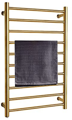 LYMGRZ Towel Warmer Drying Rack, Home Bathroom Towel Heater, 10-Bars Wall Mounted Electric Heated Towel Rail Radiator, Towel Rack,Plug in/Plug in