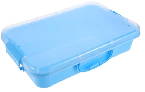 Beaupretty Kids Sandbox with Lid and Storage Box Tray for Kids Indoor and Outdoor Play Home and Kindergarten Safe Materials 34.50 X 22.50 X 7.00 Cm